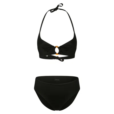 Fisico Cristina Ferrari Bikini Con Ferretto E Anello In Black