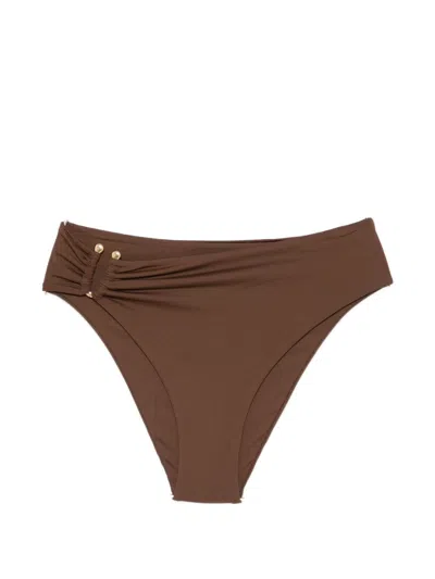 Fisico Cristina Ferrari Bikini Slip With Applications In Brown