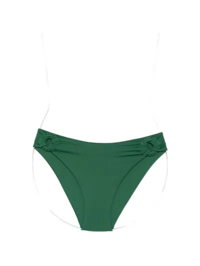 Fisico Cristina Ferrari Bikini Slip With Ring Details In Green