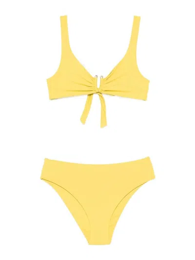 Fisico Cristina Ferrari Bikini With Metallic Detail In Yellow