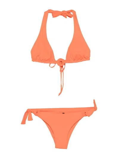 Fisico Cristina Ferrari Coral Bikini Set In Orange