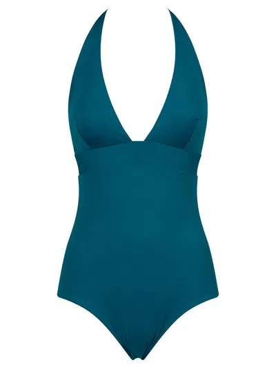 Fisico Cristina Ferrari Reversible Halterneck Swimsuit In Green