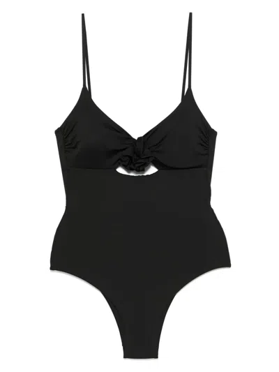 Fisico Cristina Ferrari Cut Out-detail Swimsuit In Black