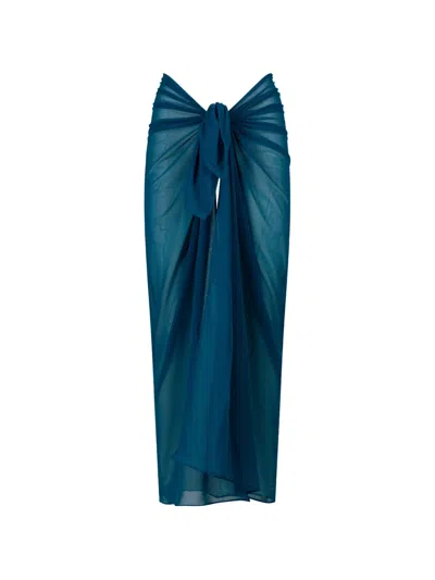 Fisico Cristina Ferrari Draped Sarong In Blue