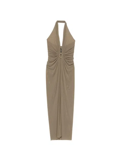 Fisico Cristina Ferrari Fisico Dress With Neckline In Brown