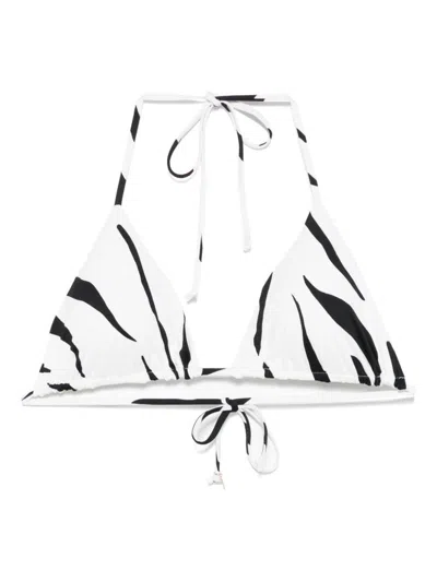 Fisico Cristina Ferrari Zebra-print Bikini Top In Multi