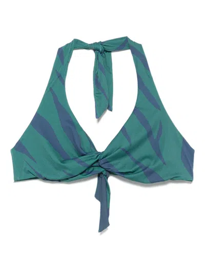 Fisico Cristina Ferrari Zebra-print Bikini Top In Multi