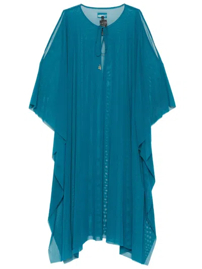 Fisico Cristina Ferrari Fisico Semi-sheer Kaftan Dress In Black