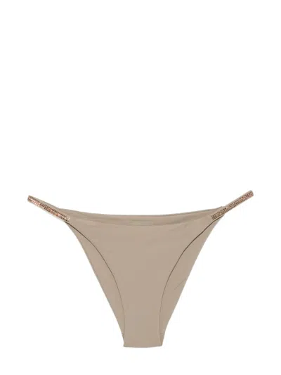 Fisico Cristina Ferrari Fisico Swim Briefs With Crystals In Brown