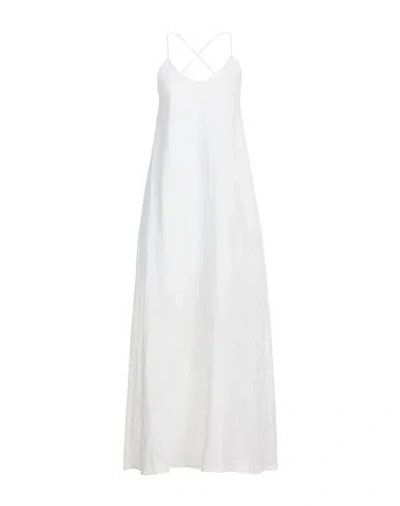 Fisico Cristina Ferrari Fisico Woman Maxi Dress White Size M Ramie