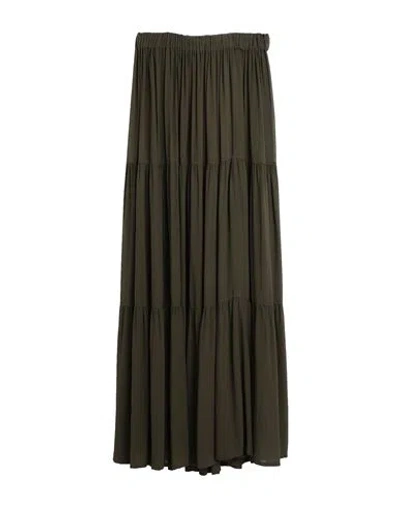 Fisico Cristina Ferrari Fisico Woman Long Skirt Military Green Size S Viscose