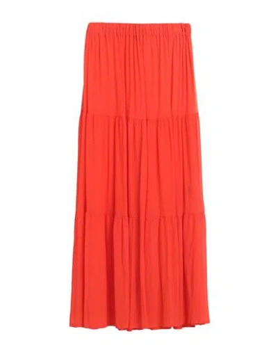 Fisico Cristina Ferrari Fisico Woman Long Skirt Tomato Red Size M Viscose