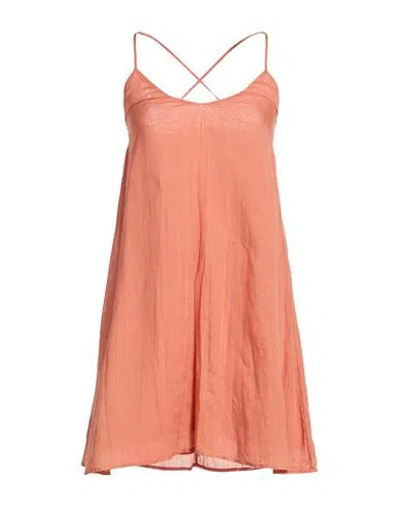 Fisico Cristina Ferrari Fisico Woman Mini Dress Antique Rose Size Xs Ramie In Pink
