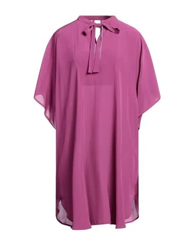 Fisico Cristina Ferrari Fisico Woman Mini Dress Mauve Size M Viscose In Purple