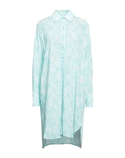 Fisico Cristina Ferrari Fisico Woman Mini Dress Sky Blue Size S Viscose