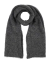 Fisico Cristina Ferrari Fisico Woman Scarf Grey Size - Mohair Wool, Polyamide, Wool In Gray