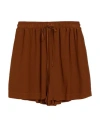 Fisico Cristina Ferrari Fisico Woman Shorts & Bermuda Shorts Brown Size Xs Viscose