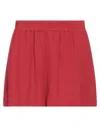 Fisico Cristina Ferrari Fisico Woman Shorts & Bermuda Shorts Burgundy Size M Polyamide, Elastane In Red