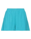 Fisico Cristina Ferrari Fisico Woman Shorts & Bermuda Shorts Turquoise Size M Polyamide, Elastane In Blue