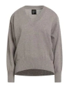 Fisico Cristina Ferrari Fisico Woman Sweater Khaki Size M Cashmere In Gray