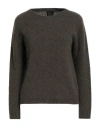 Fisico Cristina Ferrari Fisico Woman Sweater Military Green Size L Virgin Wool, Polyamide In Green