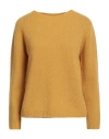Fisico Cristina Ferrari Fisico Woman Sweater Mustard Size L Virgin Wool, Polyamide In Yellow