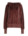 Fisico Cristina Ferrari Fisico Woman Sweatshirt Brown Size L Viscose, Polyester In Brown