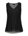 Fisico Cristina Ferrari Fisico Woman Top Black Size M Polyacrylic, Elastane In Black