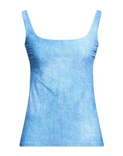 Fisico Cristina Ferrari Fisico Woman Top Blue Size L Polyamide, Elastane