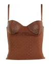 Fisico Cristina Ferrari Fisico Woman Top Brown Size Xs Polyamide, Elastane