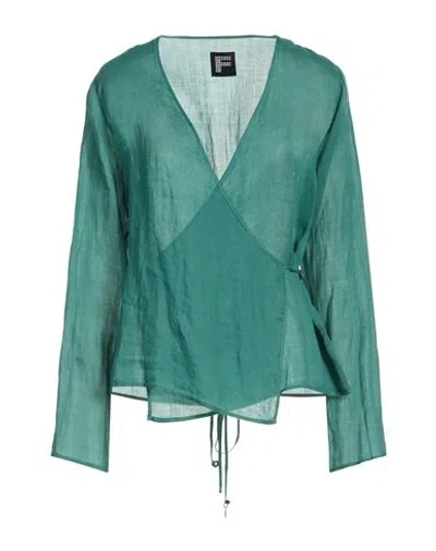 Fisico Cristina Ferrari Fisico Woman Top Emerald Green Size L Ramie