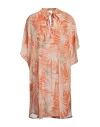 Fisico Cristina Ferrari Fisico Woman Top Orange Size M Viscose, Silk In Orange