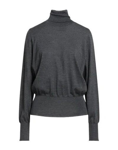 Fisico Cristina Ferrari Fisico Woman Turtleneck Charcoal Size L Virgin Wool In Gray