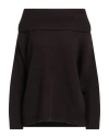 Fisico Cristina Ferrari Fisico Woman Turtleneck Dark Brown Size L Virgin Wool, Polyamide