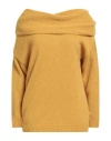 Fisico Cristina Ferrari Fisico Woman Turtleneck Marigold Size L Virgin Wool, Polyamide In Yellow