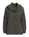 Fisico Cristina Ferrari Fisico Woman Turtleneck Military Green Size L Virgin Wool, Polyamide