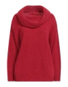 Fisico Cristina Ferrari Fisico Woman Turtleneck Red Size L Virgin Wool, Polyamide
