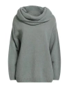 Fisico Cristina Ferrari Fisico Woman Turtleneck Sage Green Size M Virgin Wool, Polyamide