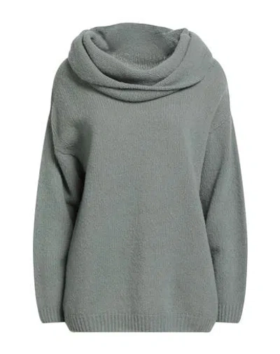 Fisico Cristina Ferrari Fisico Woman Turtleneck Sage Green Size M Virgin Wool, Polyamide