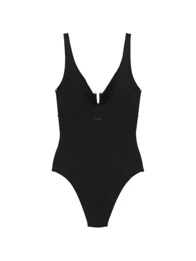 Fisico Cristina Ferrari Gathered-detail Swimsuit In Black