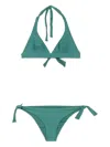 Fisico Cristina Ferrari Halter-neck Tie-side Bikini Set In Green