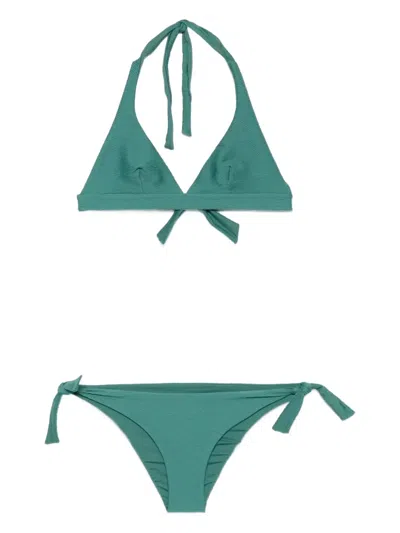 FISICO CRISTINA FERRARI HALTER-NECK TIE-SIDE BIKINI SET