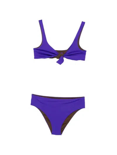 Fisico Cristina Ferrari Knot-detail Bikini In Purple