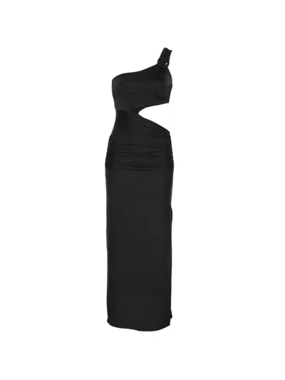Fisico Cristina Ferrari One-shoulder Maxi Dress In Black