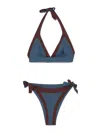 Fisico Cristina Ferrari Fisico Reversible Bikini Clothing In Blue