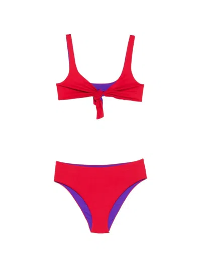 Fisico Cristina Ferrari Reversible Bikini Set In Red