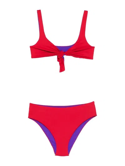 Fisico Cristina Ferrari Reversible Bikini Set In Red