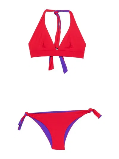 Fisico Cristina Ferrari Reversible Bikini Set In Red