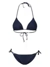 Fisico Cristina Ferrari Reversible Triangle Bikini In Blue