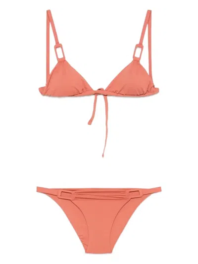 Fisico Cristina Ferrari Ring-detail Bikini Set In Orange